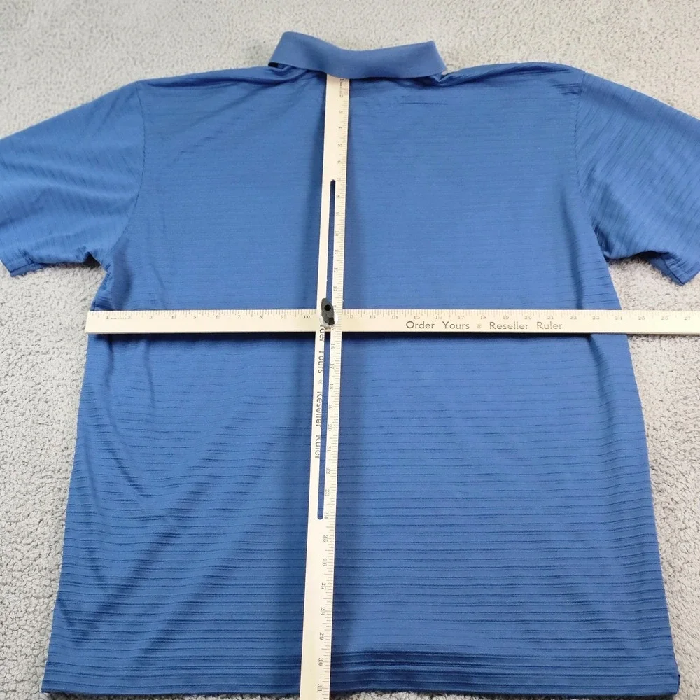 Nike Tiger Woods Polo Shirt Mens 2XL Blue Golf Indiana Farm Bureau 267018-442